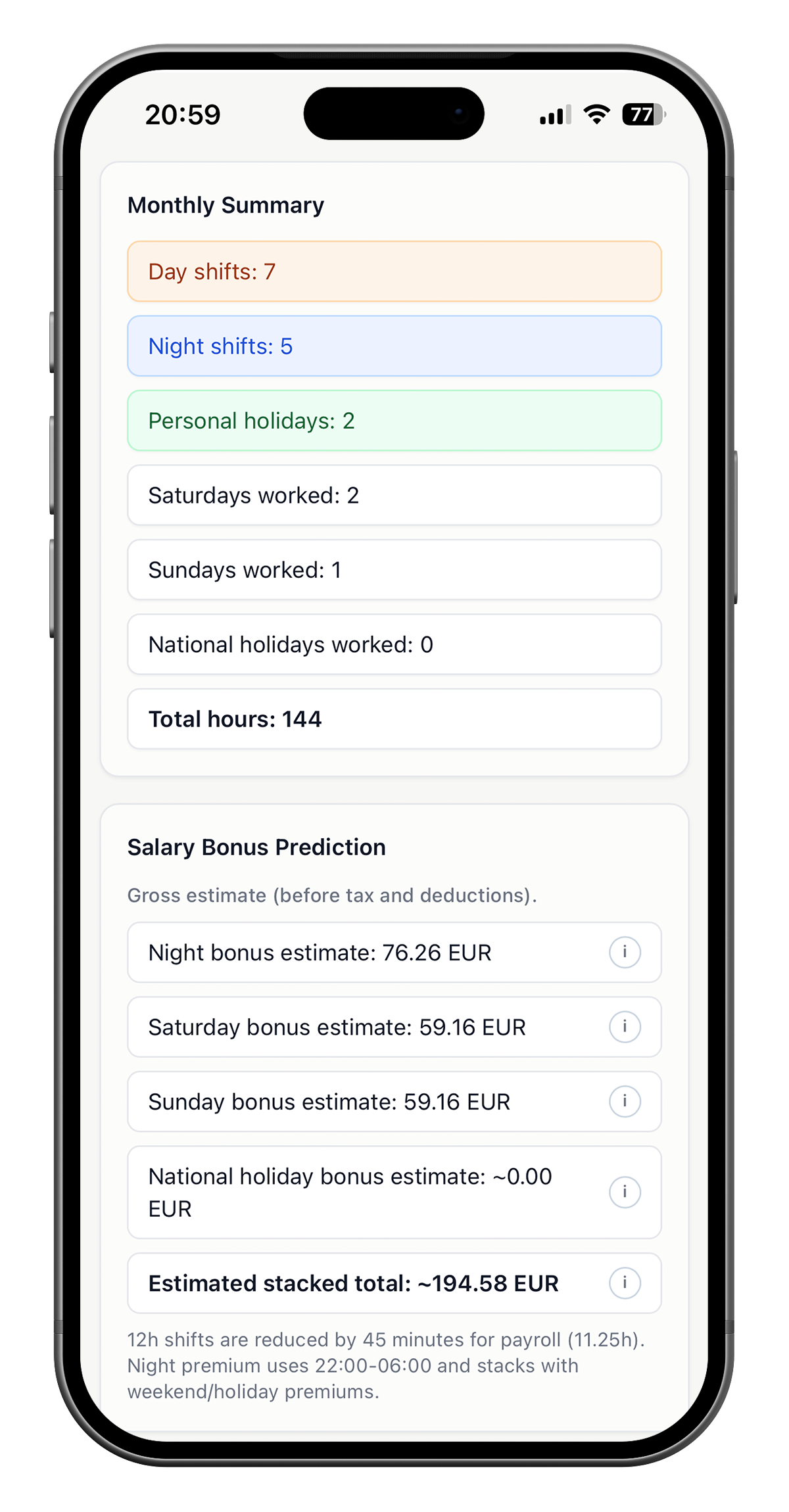 Shiftboard mobile screen 3